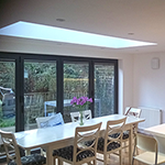 Inside the new extension with luxury kitchen fitted